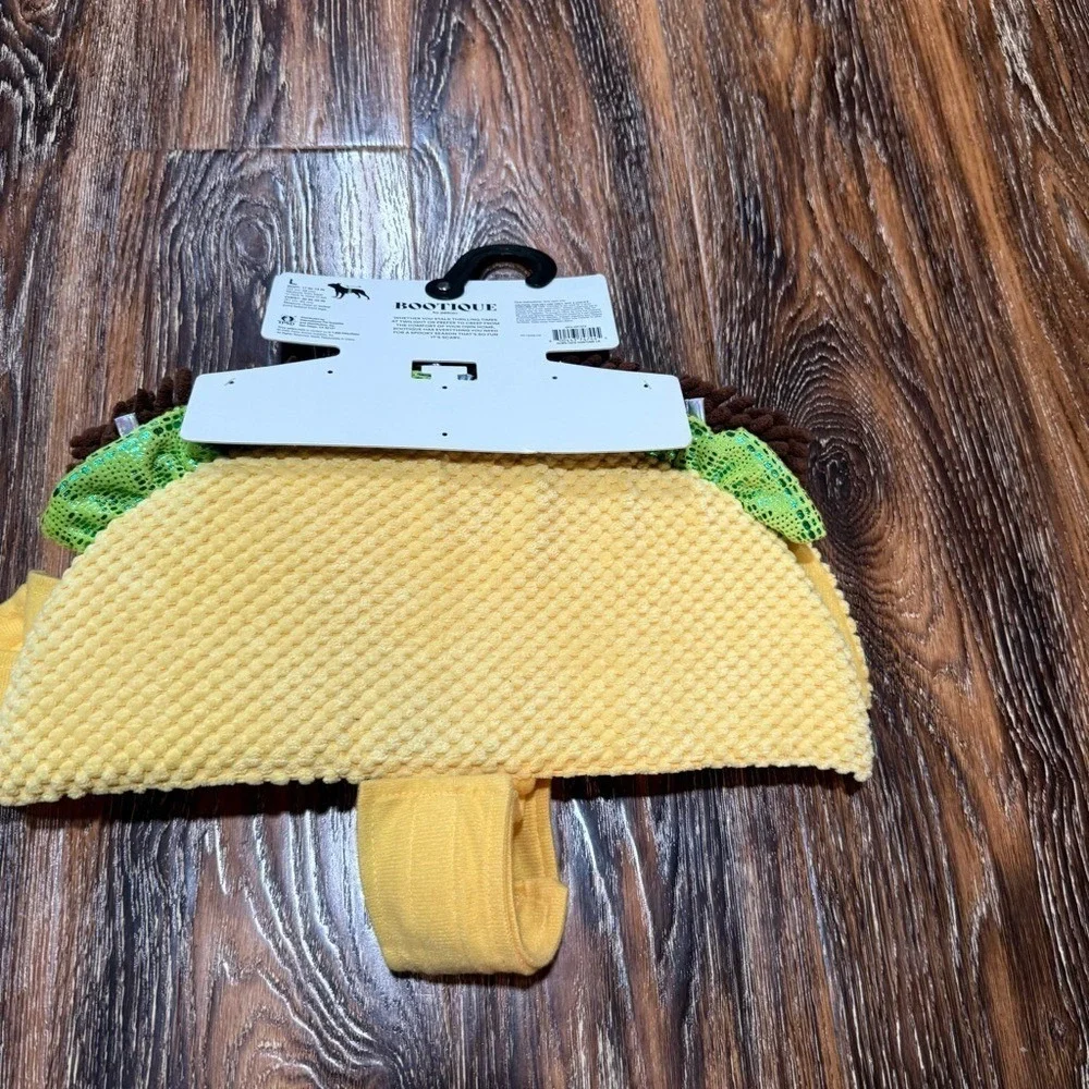 Bootique Festive Taco‎ Dog Costume Petco - Yellow & Green Size L